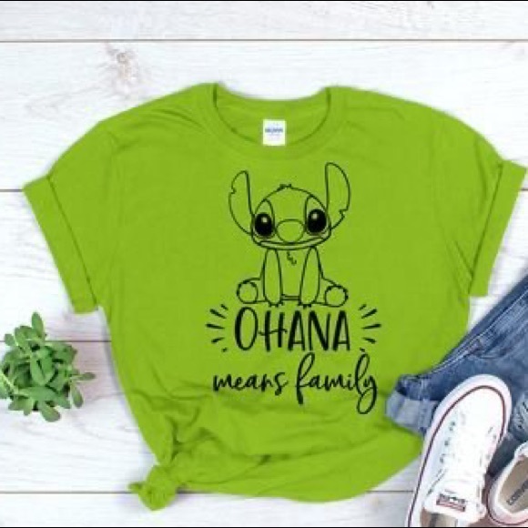Brand new “ OHANA means family” Lilo stich tee - Picture 2 of 3